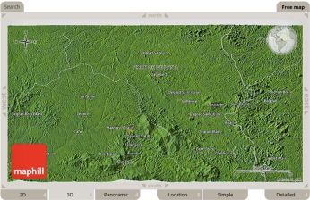 belle carte avec bonne visibilité du relief